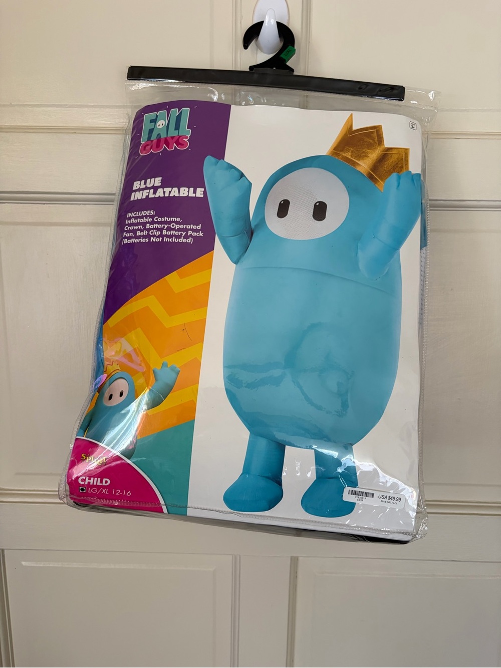 Spirit Blue Inflatable Costume with Gold Crown